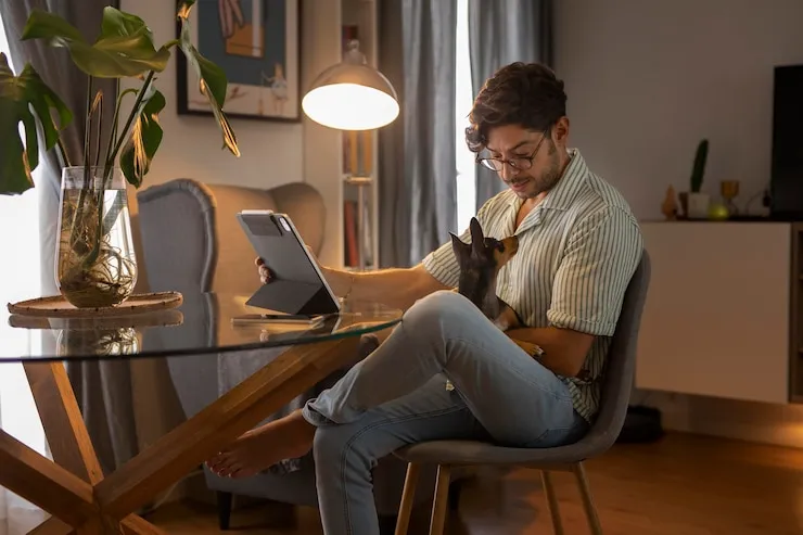 Salesforce Engineer working from his home